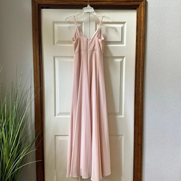Lulus All About Love Blush Pink Full Length Formal Prom Wedding Dress Size XS - Picture 8 of 15